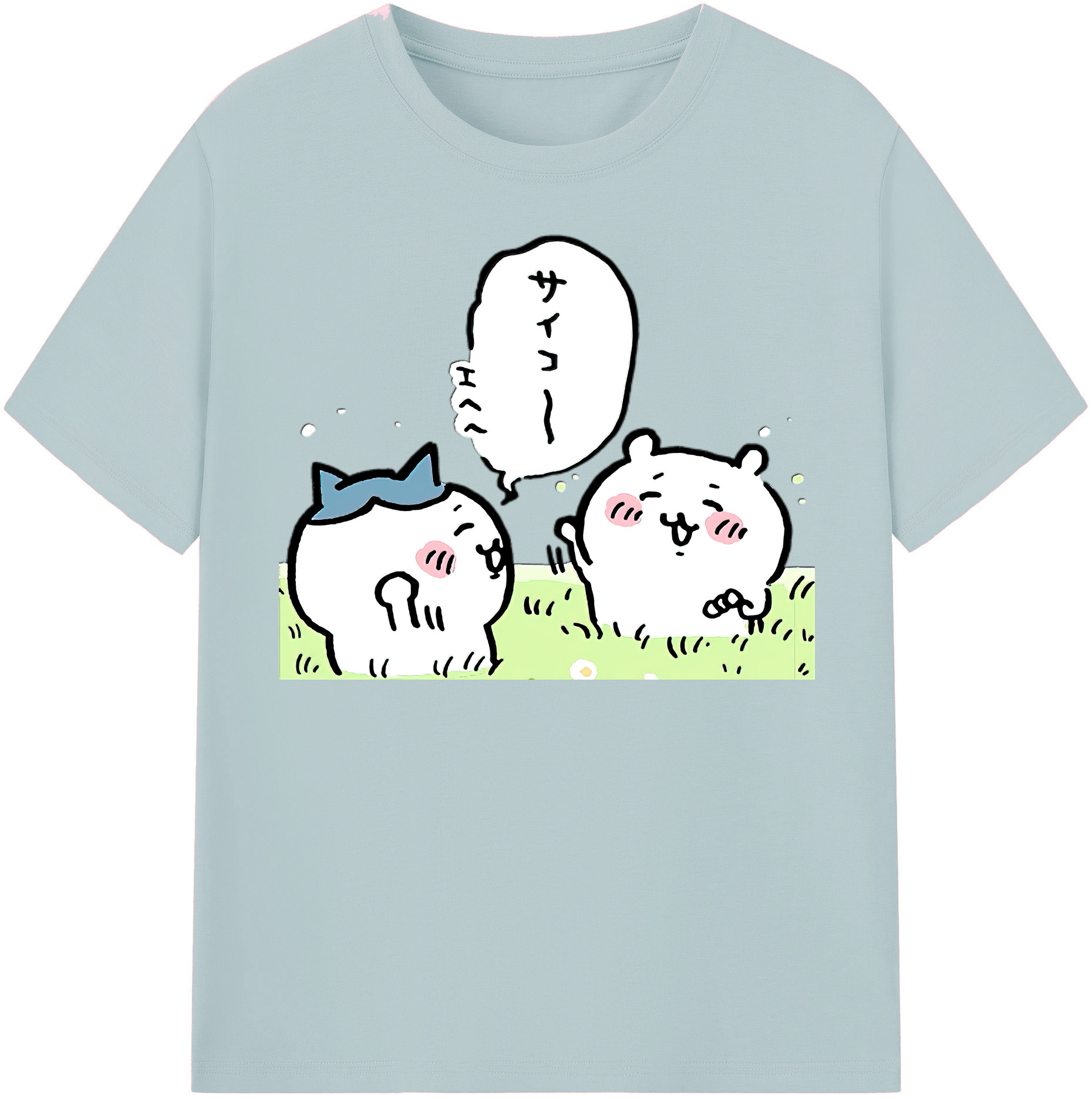 （画像用） ちいかわ ちいかわ Chii-kawa chiikawa 綿100％半袖Tシャツ（フロントプリント）